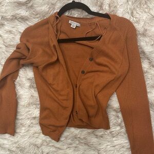 American Eagle Outfitters Rust Cardigan Sweater